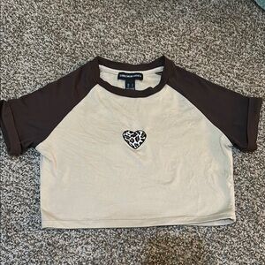 Streetwear Society Women's Tan and Black Crop Top